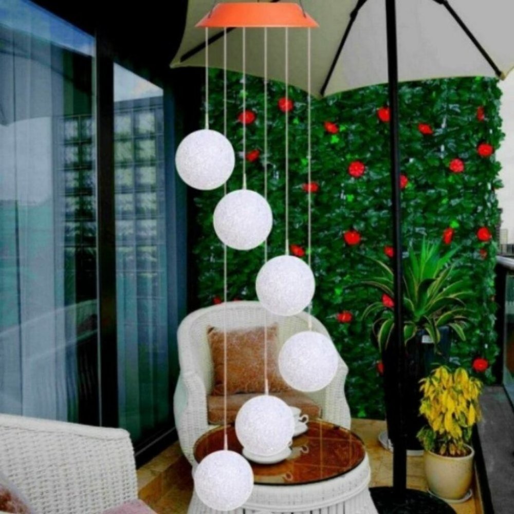 Solar Powered LED Wind Chimes - Picture 4 of 6